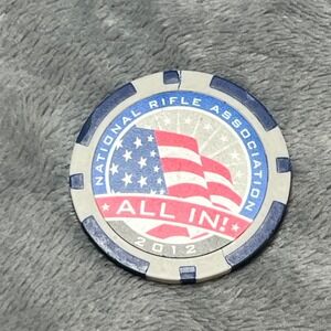 NRA National Rifle Association All In 2012 Poker Chip Medal USA Patriot 1.5 Inch